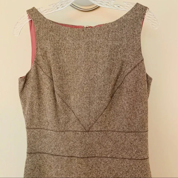 Ann Taylor Tan Midi Dress with Blazer Set - Picture 3 of 7